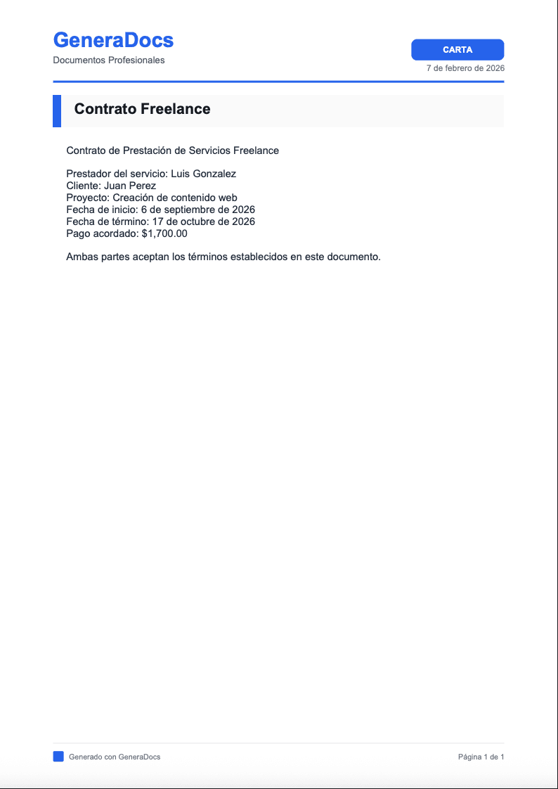 PDF generado con GeneraDocs